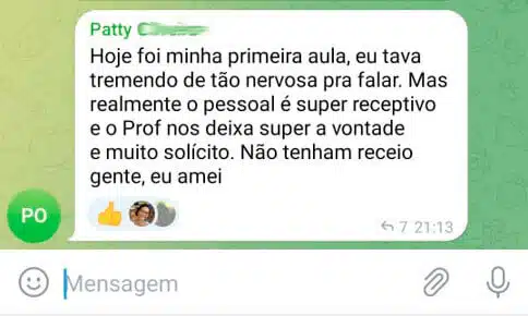 Avaliação de uma aluna - A Jornada do Autodidata em Inglês é bom